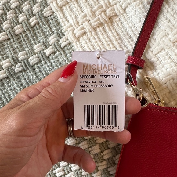 NWT Michael Kors red crossbody - Picture 3 of 6